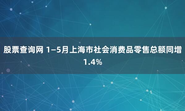 股票查询网 1—5月上海市社会消费品零售总额同增1.4%